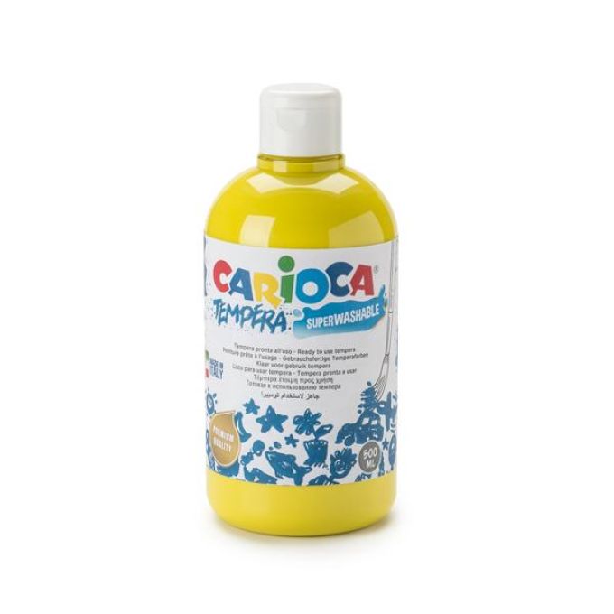 Τέμπερα σε Μπουκάλι Carioca Superwashable 500ml Κίτρινο 133500003-03