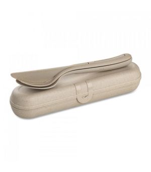 ΣΕΤ ΜΑΧΑΙΡΟΠΗΡΟΥΝΑ ΣΕ ΘΗΚΗ KOZIOL CUTLERY CASE + CUTLERY SET KLIKK READY - NATURE DESERT SAND 7070700