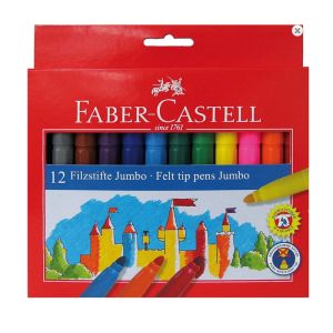 Μαρκαδόροι Jumbo Faber Castell 12 Χρώματα 554312