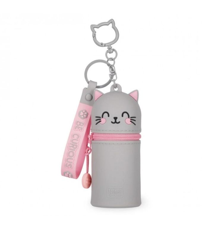 ΠΟΡΤΟΦΟΛΑΚΙ ΑΠΟ ΣΙΛΙΚΟΝΗ LEGAMI MINI KAWAII ΜΕ ΜΠΡΕΛΟΚ KITTY (ΓΑΤΑΚΙ) MKAW0004