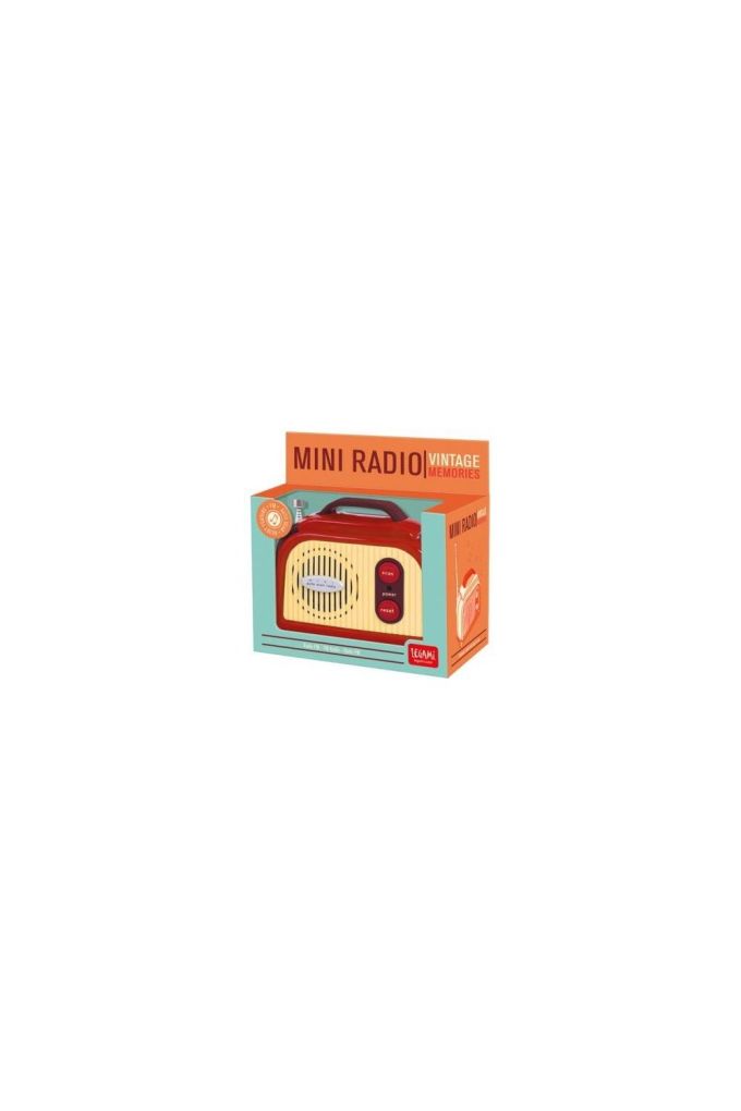 Legami Mini Vintage Radio Retro Επιτραπέζιο Ραδιόφωνο FM Μπαταρίας Καφέ   260935
