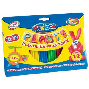 Πλαστελίνες Μη τοξικές Carioca Plasty Σετ 12 Χρωμάτων 42691