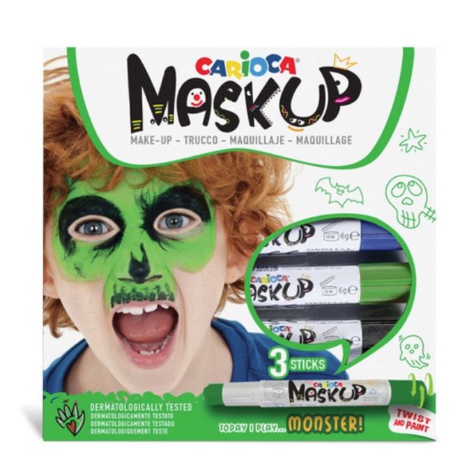 Μπογιές για το Πρόσωπο Carioca Mask Up Monster 43051 3τεμ.