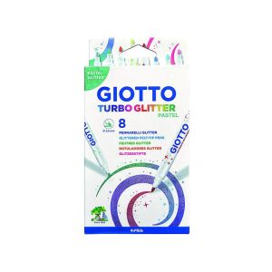 ΜΑΡΚΑΔΟΡΟΙ GIOTTO GLITTER TURBO PASTEL 8ΤΕΜ 4263