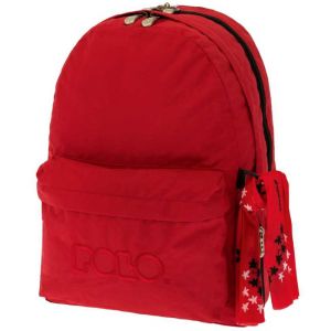 Σχολική Τσάντα Polo Double Scarf Διπλή Κόκκινη  901235-3101