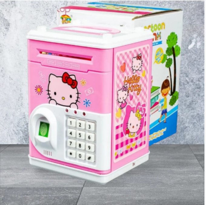 Κουμπαράς hello kitty με δακτυλικό αποτύπωμα για κέρματα και χαρτονομίσματα  1906